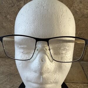 Capri Optical GR811 Black Men's Metal Eyeglasses Frames Square 58-19-150-40mm